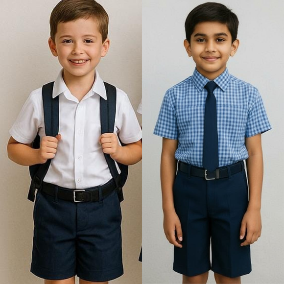 Comfortable & durable school half pants for boys. Made from high-quality fabric for everyday wear, ensuring ease, style & long-lasting use.