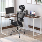 Ergonomic High Back Office Chair with Headrest, Mesh Back, Adjustable Armrest, Chrome Base, Swivel, Black