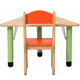 Trapezium Student Desk and Chair Set Rubber wood Top – Durable Metal Frame & Sturdy Base