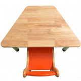Trapezium Student Desk and Chair Set Rubber wood Top – Durable Metal Frame & Sturdy Base