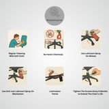 The Fun Basket Zent Mesh Mid Back Chair Black | Ergonomic Office, Study, Revolving, Computer Chair, Work from Home Heavy Duty Metal, Height Adjustable