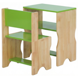 Rubber-wood Wooden Bench HQ, Eye catching color, Round edges, Student Desk and Chair Set