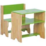 Rubber-wood Wooden Bench HQ, Eye catching color, Round edges, Student Desk and Chair Set