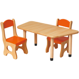 Big Trapezium Student Desk and Chair Set Rubber wood Top – Durable Metal Frame & Sturdy Base