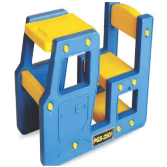 School Kart PSF2501, Durable Plastic, Blue & Yellow, Multipurpose Furniture for Study, Writing, Drawing, and Activity for Preschool, Kindergarten, Playgroup kids