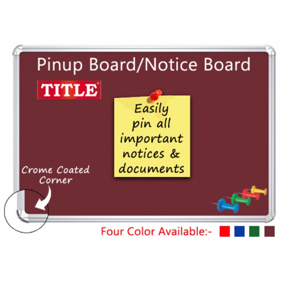 Notice Board/Pin Up Board/Bulletin Board/Display Board/Soft Board (Without Cover) with High Resilience Foam Fabric for School, Office, Home