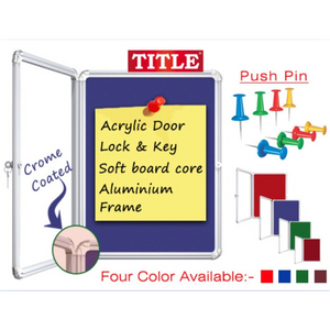 Notice Board/Pin Up Board/Bulletin Board/Display Board/Soft Board (With Cover) with High Resilience Foam Fabric for School, Office, Home