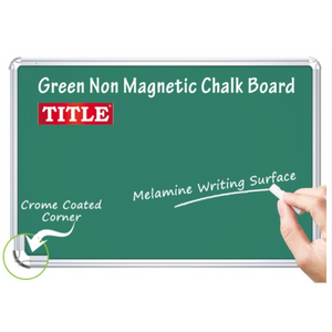 Green Non-Magnetic Chalk Board of Title brand, High Quality Finish and Super Smooth Writing Surface, for Schools, Institutes, Colleges, Offices