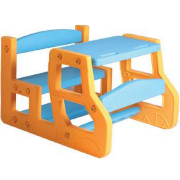 School Kart PSF2504 Table Chair Set, Beautiful Design, Colorful, Superb Quality, Leg Rest for playgroup, Kindergarten, pre-school kids