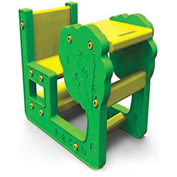 Little Genius Tree PSF1501, Single Seater Kids Study Table and Chair Set – Multi-Functional Plastic Desk, Learning Table for Home & Preschool