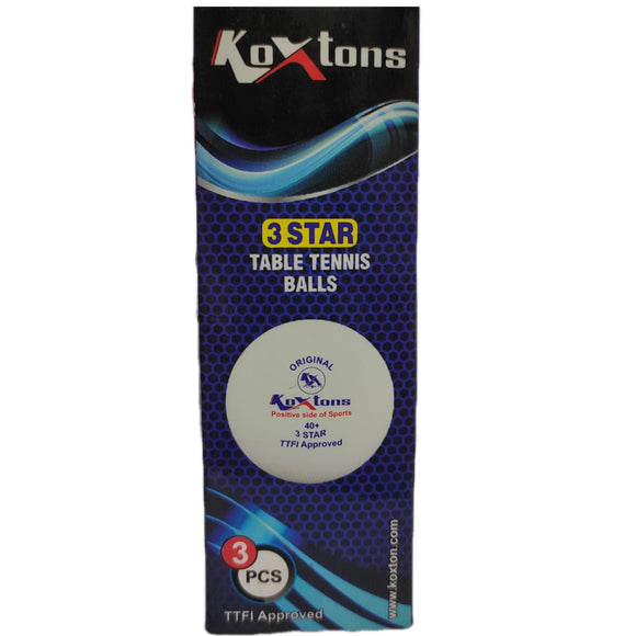 Koxtons Table Tennis Ball - 3 Star, TTFI Approved