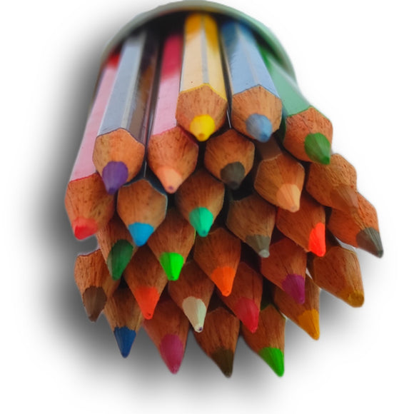 DOMS Colour Pencils, 3+ Age, 24 Bright Colours- 3.8mm Premium Quality