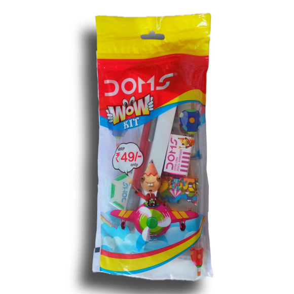 Doms Wow Kit, Wax Crayons, Half Size Color Pencils, Water Colors, Neon Eraser, Sharpener, Coloring and Drawing Pencils, Kids Stationery Items