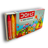 DOMS Wax Crayons 3+ Age, 12 Bright Colours, Coloring and Drawing Crayon, Kids Stationery Items