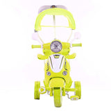 Force 4G Baby Tricycle with Adjustable Parent Control Handle, Safety Handrest Kids Cycle,Musical Hood with LED Light, Rear Storage Box,Foldable Canopy