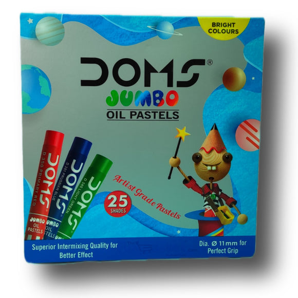 DOMS Jumbo Oil Pastels 3+ Age, 25 Bright Colours, Coloring and Drawing Pastel Colors, Kids Stationery Items