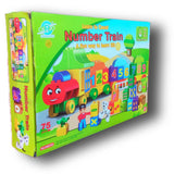 Colorful Number Train Building Blocks Set, Colorful Blocks Numbers & Counts Early Educational Block Game Play Set Toy for Kids, 2+ Age, 75 Pcs