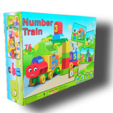 Colorful Number Train Building Blocks Set, Colorful Blocks Numbers & Counts Early Educational Block Game Play Set Toy for Kids, 2+ Age, 75 Pcs