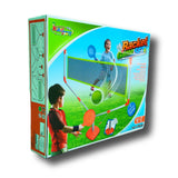 2 in 1 Racket Game Set includes 2 Racquet, 1 Shuttle, 1 Tennis Ball and a Net Set with Stand for Indoor Play