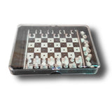 Chess & Draughts Travel Game by Funskool for 8+ Years Kids and Above, 2 in 1 Strategy Game, Fun Family Board Game with Glass Cover