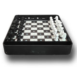 Chess & Draughts Travel Game by Funskool for 8+ Years Kids and Above, 2 in 1 Strategy Game, Fun Family Board Game with Glass Cover