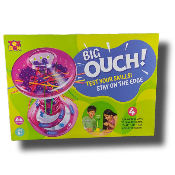 Big Ouch Board Game, Kids Gift Set, Toy Box Test Your Skills, 2-4 Players, 6+ Year, Fun Game Family Party Timepass Indoor Make in India Game