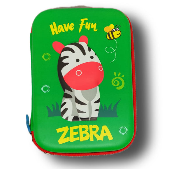 Zebra Design Pencil Pouch/Case, 4+ Age, 1 Zipper Design, Durable and Sturdy Material with Large Capacity, School Stationery