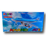 Blue Anand Airways 747 Jumbo, Push and Go Toy, 36+ Months Friction, Jumbo Big Size Non Electric Toy Best Gift Toddlers Kids Aeroplane, Airplane