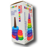 Rainbow Rings Big Size Stacking Game of Girnar, Vibrant, Different Sizes, 12months Babies, New Borns Game, Motor Skills, Ring Toy Game