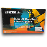 (NEED TO CHANGE IMAGE)Vector X Football Kit, Size - 5 Football, Kneee Pads, Gloves, Sipper, Marker, Air Pump, 7+ Age