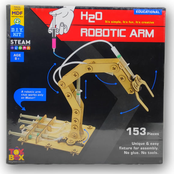 H2O Robotic Arm Hydraulic System for Creative Kids, 8+ Age, STEAM Games, Educational, Learning Toy, No Screen Play, No Batteries, School, Science