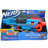 Commander RD-6 Elite 2.0 NERF Hasbro, 12 Elite Darts, 8+ Years Kids Toy Blaster Guns Blue - Orange Game Gun, Best Gift for Boys Girls Party Game