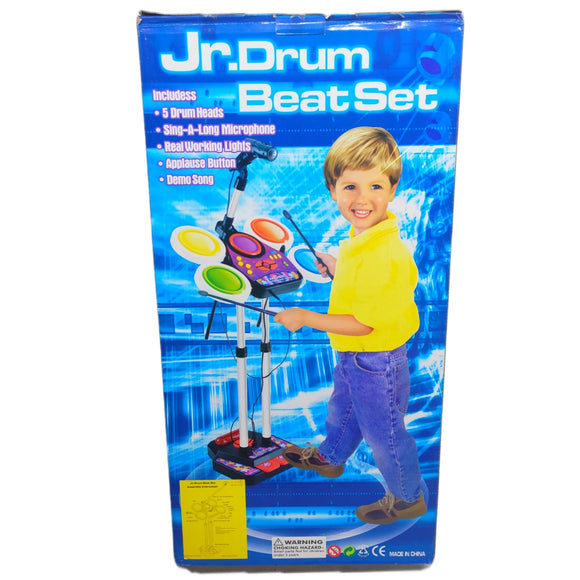 Junior Drum Beat Set, 3+ Years, Drum Set Kids, Musical Instrument, Jazz Drum Set, Microphone, Lights, Inbuilt Songs, Musical Toy Boys And Girls
