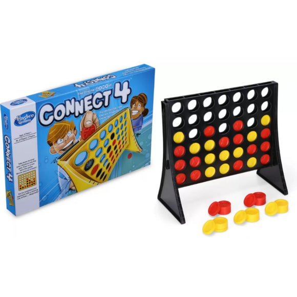 Hasbro Connect 4, Checker Dropping Game, Game Four Kids Adults Family Fun Game Brain Teaser Toy Great Educational Toy for Kids Children