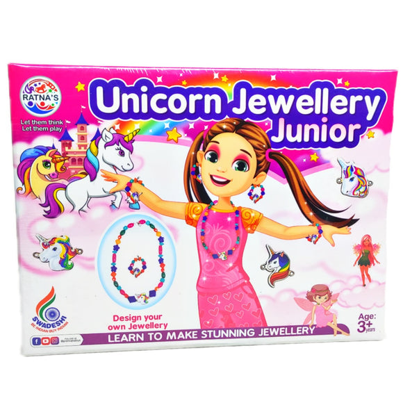 Ratna's Unicorn Jewellery Junior, 6+ Age, DIY Kit, Make your own beautiful Jewellery, Enhance Creativity Girls Gift