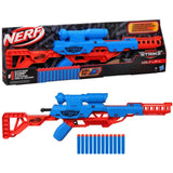 Alpha Strike Wolf LR-1 NERF Hasbro, 12 Elite Darts,Target Scope, 8+ Years Kids Toy Blaster Guns Blue - Red Game Gun