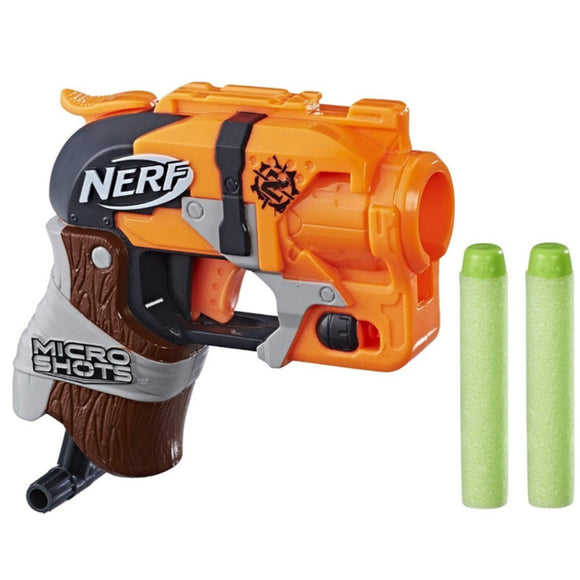 Hammer Shot Micro Shots NERF Gun Hasbro, 2 Elite Darts, 8+ Years Kids Toy Blaster Guns Neon - Black Game Gun with Zombie Dart, Best Gift Boys Girls Party