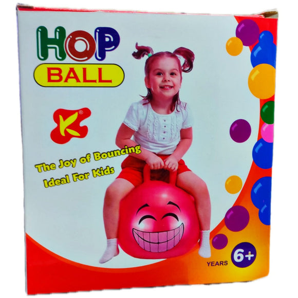55 cm Hop Ball with Handle and Air Pump, Anti Burst Exercise, Non Slip Stability Extra Thick Fitness Ball Inflatable Bouncing Ball Kids Jumping, Adults