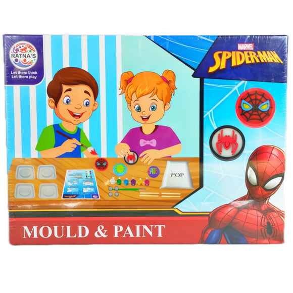 Mould and Paint Crafts Set Super Hero, Best Birthday Gift for Kids, 5+ Age Children Toy, Non-Toxic Plaster Powder, DIY Kit, Moulds, Game