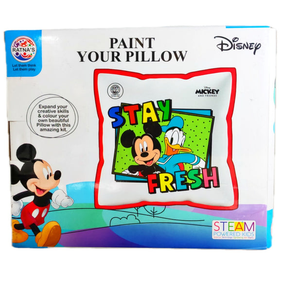 Ratna's Paint Your Pillow, Birthday Set Gift For Kids, 5+ Years, Coloring Pillow, Amazing Kit, Art & Craft, DIY Kit