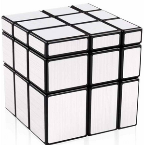 Silver Mirror 3 x 3 Cube Game Puzzle Toy High Speed Super Smooth Learning Mind Game, Develops Cognitive, Motor Spatial Skills Kids Teen