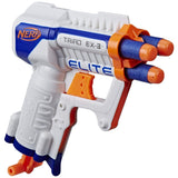 N-Strike Triad EX-3 NERF Hasbro, 3 Elite Darts 8+ Years Kids Toy Blaster Guns White Blue Game Gun