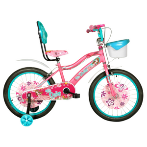 Miss Daisy 16" Bicycle Graphical Wheel Card, Comfortable Back Rest and Dual-tone Front Basket - Spoke & Eva Tire Tube