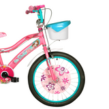 Miss Daisy 16" Bicycle Graphical Wheel Card, Comfortable Back Rest and Dual-tone Front Basket - Spoke & Eva Tire Tube