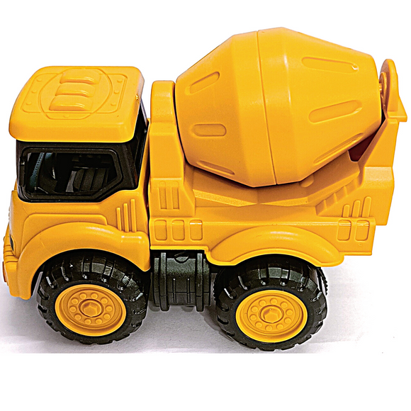 Yellow Construction Concrete Mixer Truck Vehicles for Kids Pretend Trucks Play Set Building Vehicles Engineering Toys for 3 to 14 Years Toddlers