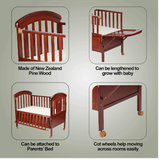 The Luvlap Baby Wooden Cot C-90