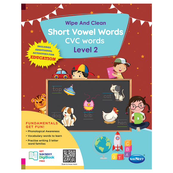 Short Vowel Words CVC Words Wipe and Clean Book - Level 2