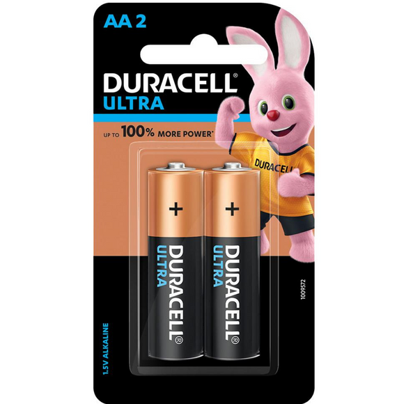 Duracell Ultra AA2 1.5V Alkaline Battries -Pack of -2