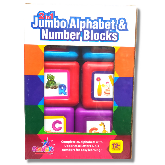 Jumbo Block, Alphabet, Number, Shapes 12+ Months
