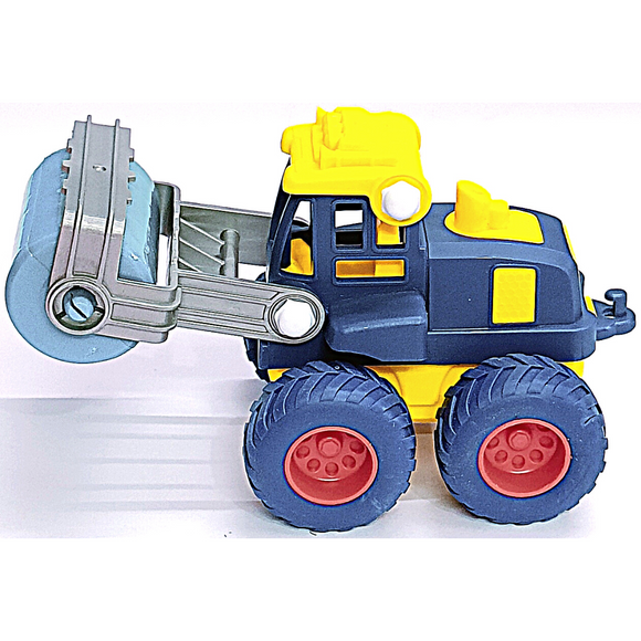 Yellow - Blue Pastel Shade Soft Road Roller Truck Construction Vehicles for Kids Pretend Trucks Play Set Building Vehicles Engineering Toys for 3+ Years